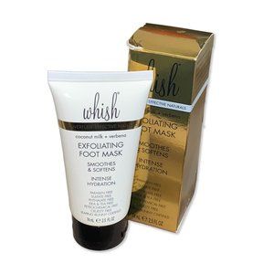 NIB Whish Coconut Milk + Verbena Exfoliating Foot Mask 2.5 fl. oz.